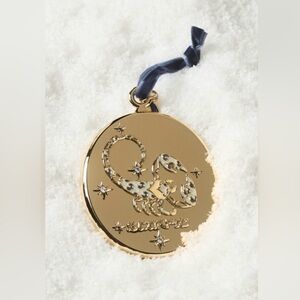 NWT Anthropologie Lou Benesch Zodiac Ornament Gold Plated “Scorpio”